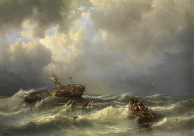 Schiffbruch von Henri Adolphe Schaep